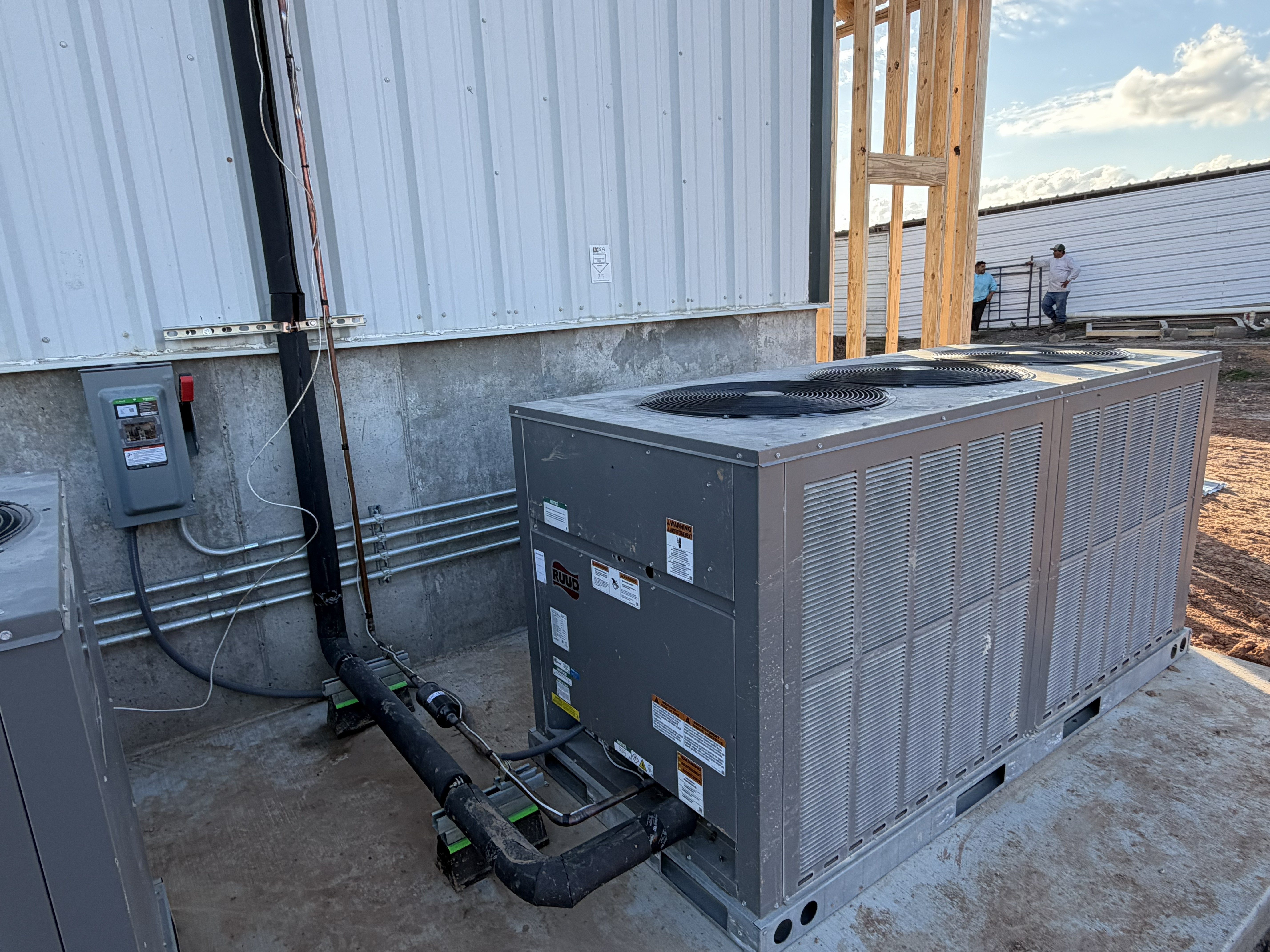 Industrial HVAC installation